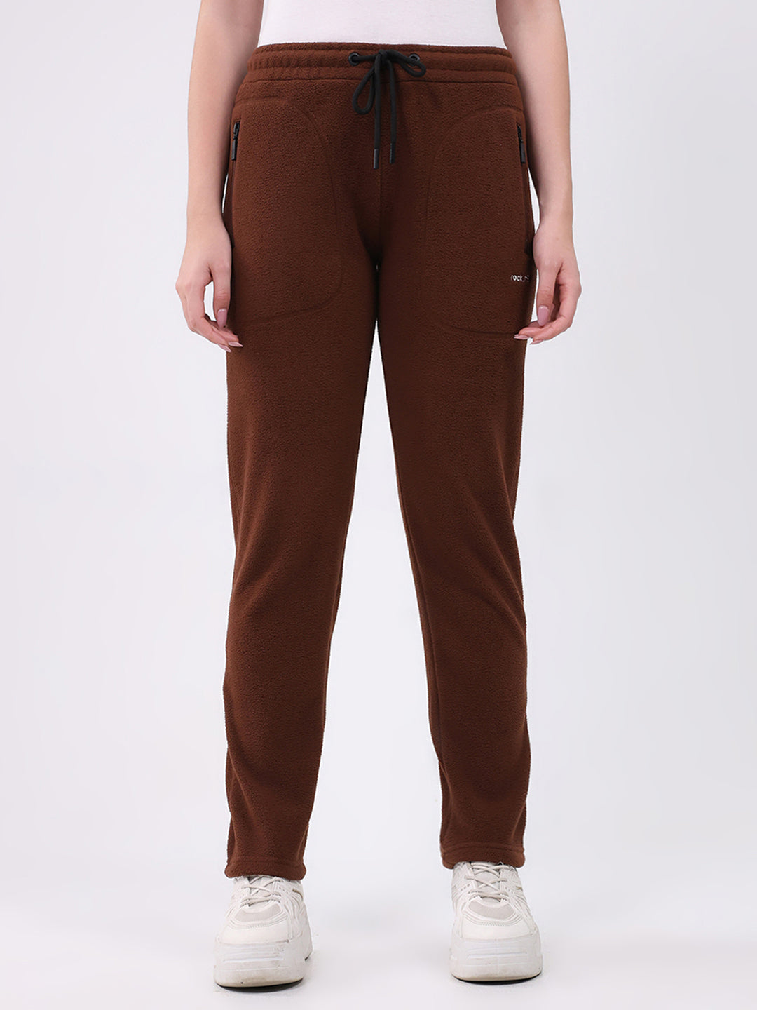 Rock.it Women Brown Solid Regular Fit Winter Lower