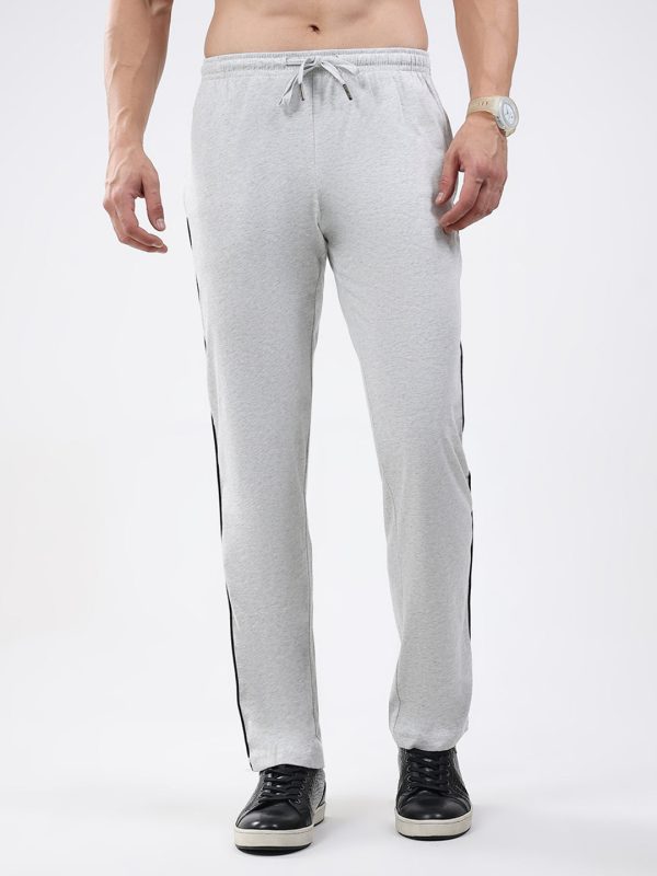 Men Off White Solid Regular Fit Lower