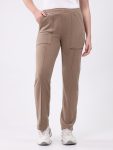 Women Khaki Solid Regular Fit Winter Lower