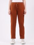 Women Brown Solid Regular Fit Winte Lower