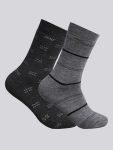 Men Wool blend Self Design Calf Length Socks (Pack of 2)